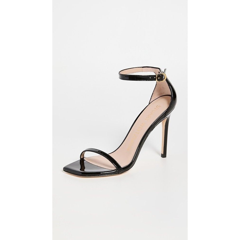 Stuart Weitzman Nudistcurve 100 Patent Leather Sandal Stiletto Heels